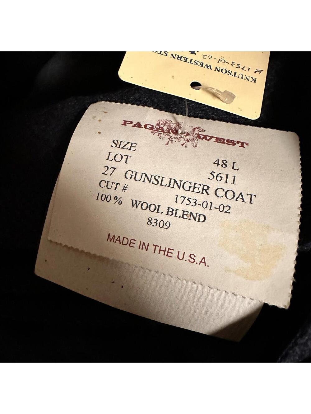 VTG Pagano West Coat Mens 48L Navy Blue Tweed All Wool Hickory Stripe NWT USA - Picture 12 of 12